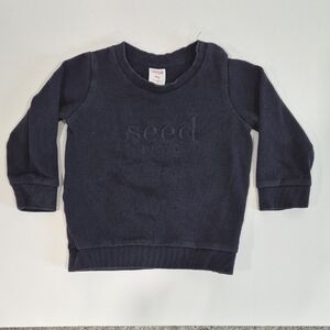 Seed Navy Polo Crewneck Longsleeve Shirt